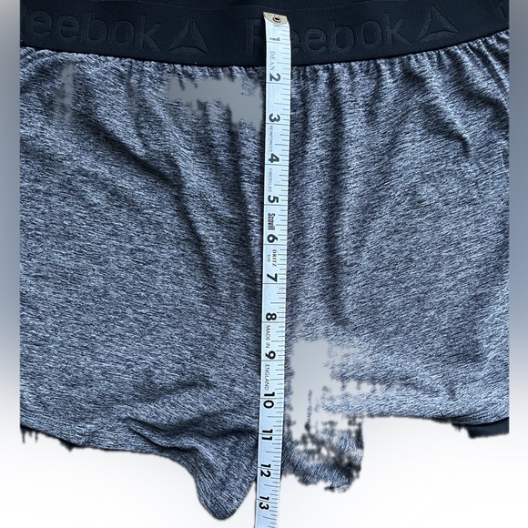 Reebok Athletic Shorts Black/Gray Built In Undershorts Women's Medium - Picture 7 of 8
